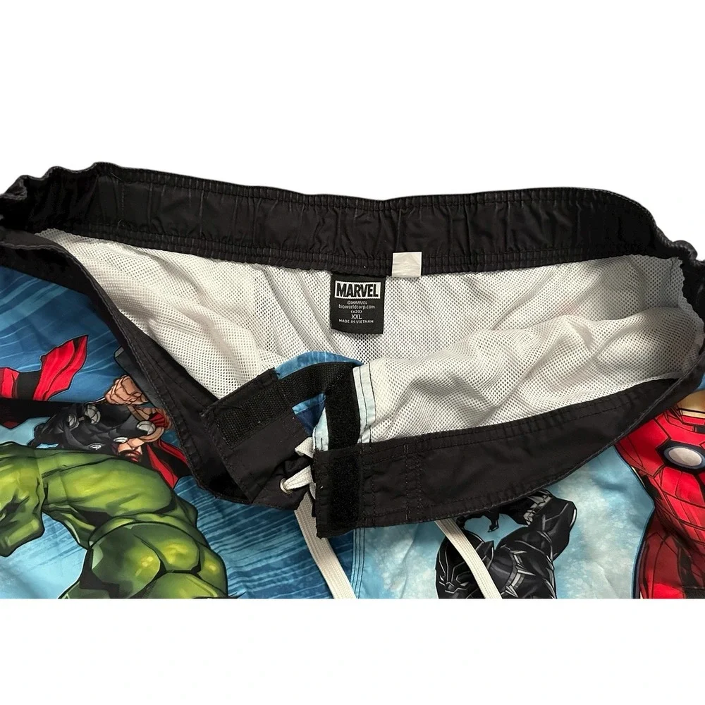 Marvel Avengers Superhero Swim Trunks Board Shorts Men's Sz 2XL Hulk Iron Man‎